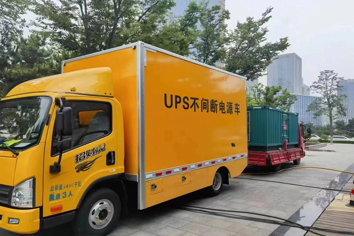 集美发电机租赁施工现场